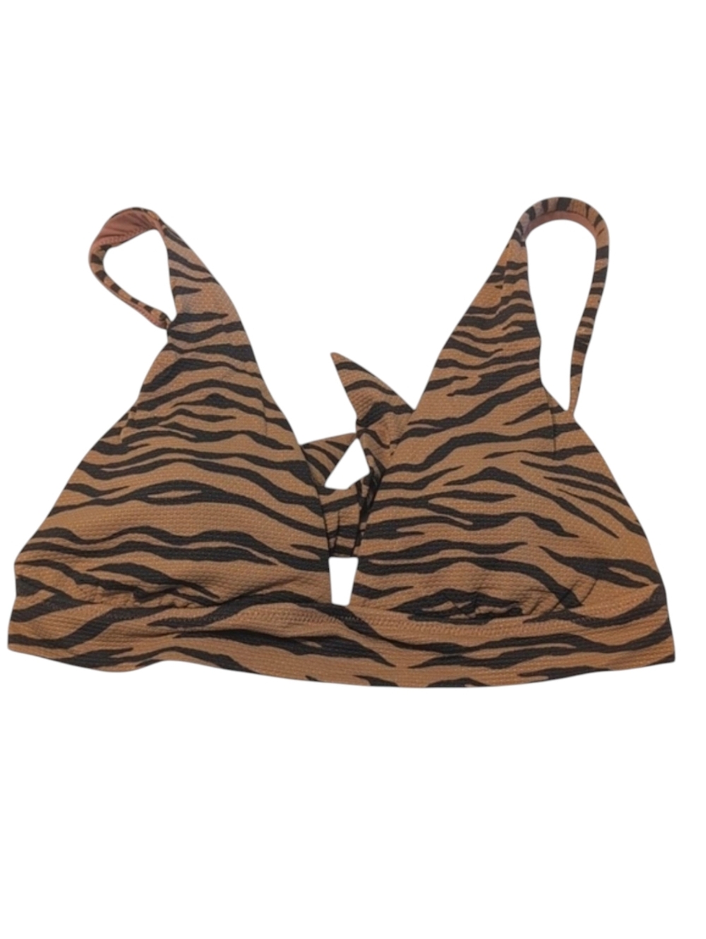 Aerie Animal Tiger Print Bikini Top Size Medium